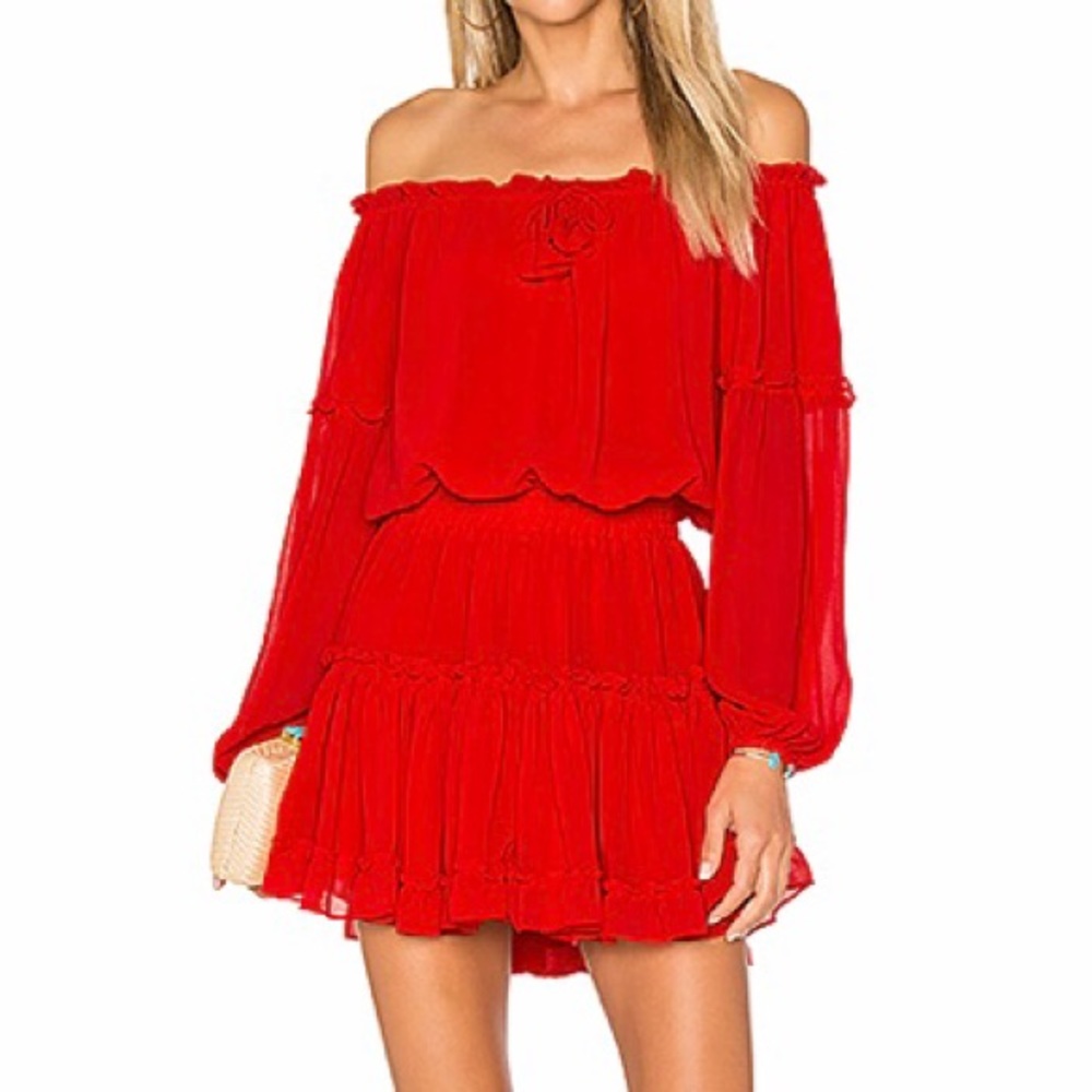 Misa Daria Dress in Crimson